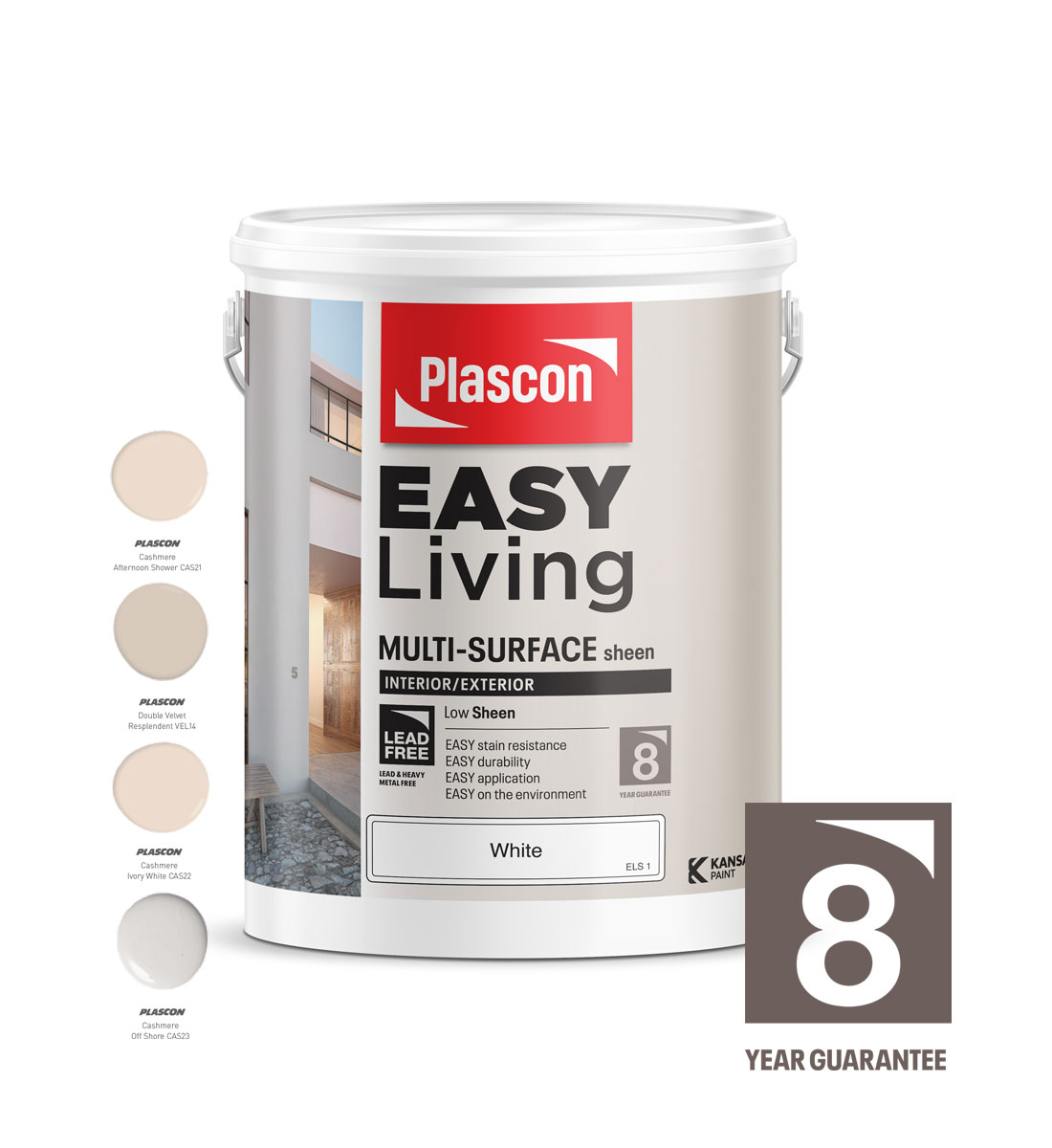 EasyLiving Multi Surface Sheen <br>Pastel Colour 20L